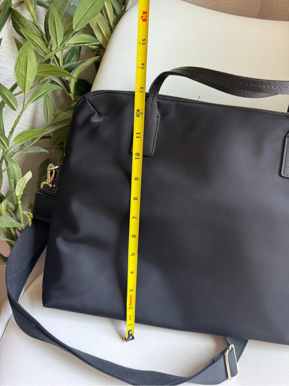 Kate Spade Daveney Black Nylon Laptop Bag Briefcase Crossbody Work Tote